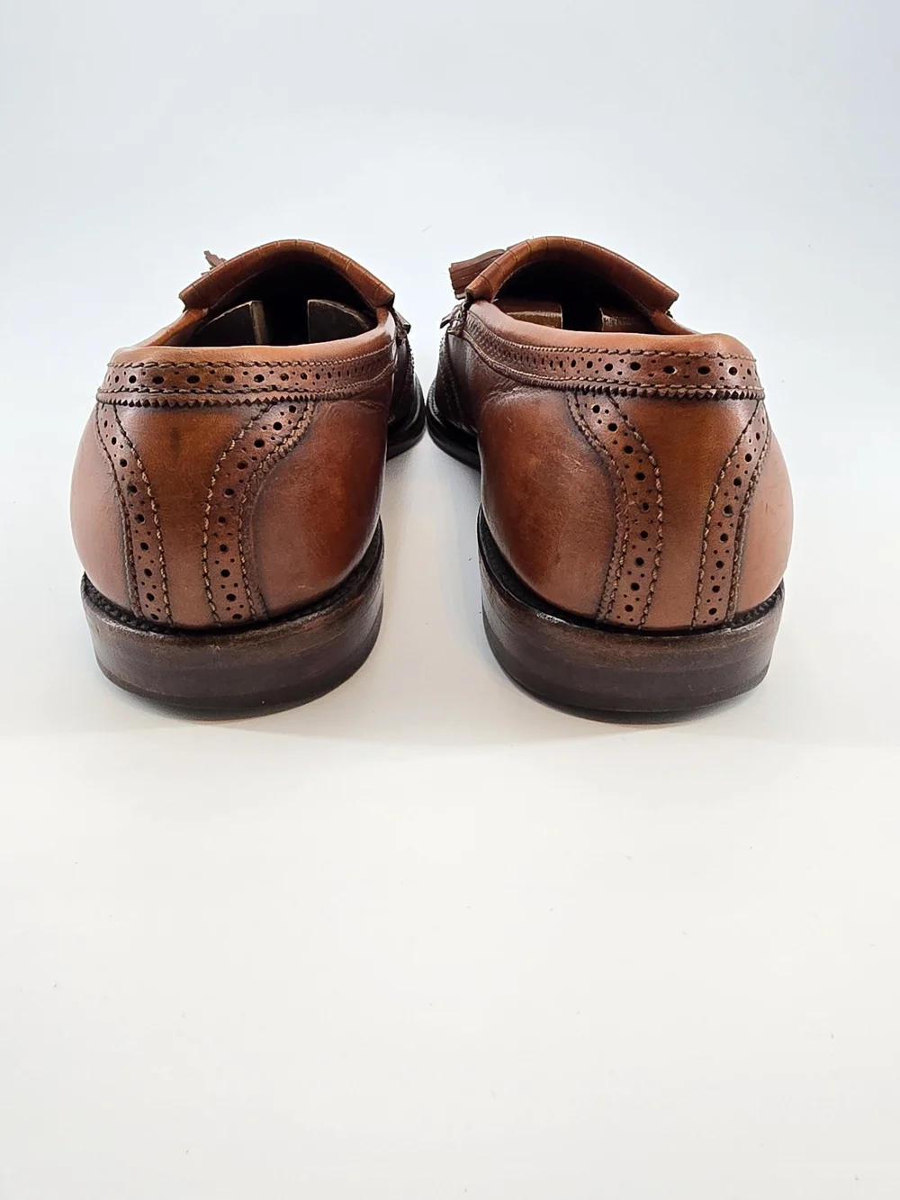 Allen Edmonds Cognac Brown Leather Tassel Kiltie Slip-On Loafers Bridgeton 10 C